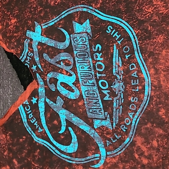 FAST & FURIOUS BY AFFLICTION V-NECK BURN-OUT TEE-SHIRT - Picture 2 of 15